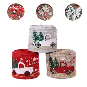 Party Decoration 3 Rack Christmas Burlap Ribbons Rolls 3m/5m 6.3cm DIY Weave Ribbon For Wedding Gift Wrapping Crafts