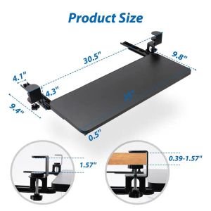 Sob a bandeja do teclado da mesa bandeja de gaveta de teclado com slide-out plataforma de computador C para CLAMP CLAMP SLIDE SLIGETER SUPTER