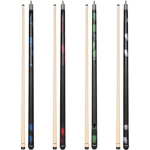 4 Pieces Pool Stick Cue Stick 58 inch Pool Cue Billiard House Bar Pool Cue 240327