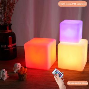 Night Lights Mini Square Light Colorful Festival Toys Stage Props Shine Small Remote Control Adjustable