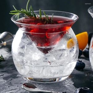 Винные бокалы kx4b двойной слой стеклянные коктейльные чашки Iced crystal martini