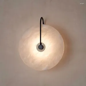 Wall Lamp Nordic Modern Living Room Led Marble Luxury Simple Corridor Bedroom Bedside Study Decoration Light