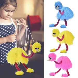 Marionete Avestrich String Doll Ostrique Marionette Toy Puppet Ostrich Truques de Magic Flugies Fuppets Puppets para crianças 240328