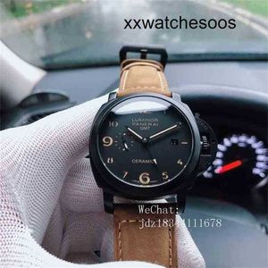 أفضل Men Men Watch Panerais Luminor حركة الحركة التلقائية مشاهدة PAM441 44 ملم قطرها وات سي سويس