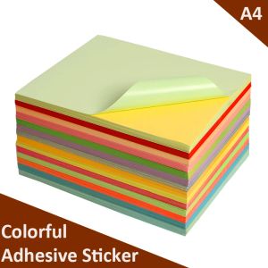 Penne A4 Colore Autodesivo Carta adesiva Etichetta adesiva colorata per la chiusura per chita per getto d'inchiostro laser 20 o 50 fogli