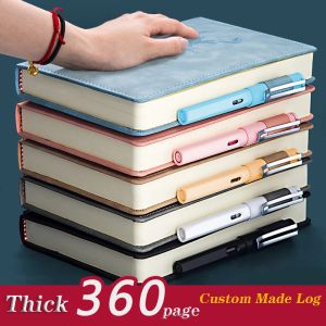 Pens 2023New 360 pagine in pelle super spessa A5 Notebook Daily Business Office Notebook Notepad Diary School Forniture Hot