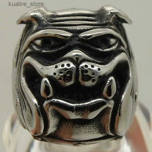 Cluster Rings Men/Boys Bulldog Pet 316L Stainless Steel Ring L240402