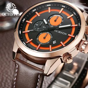 Wristwatches Ochstin Model 2024 Sports Fashion Style Legend Series Multifunction Quartz Movement Waterproof Watch Men's