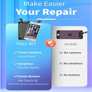 Display For iPhone 6 6S Plus 6P 6SP LCD Screen Touch Digitizer Full Set Assembly Complete Replacement+Front Camera & Home Button