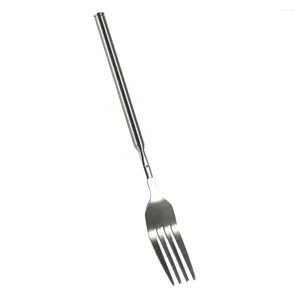 Gafflar rostfritt stål middag gaffel justerbar 23-63 cm icke rostbakterier perfekt för grillhundgrönsaker