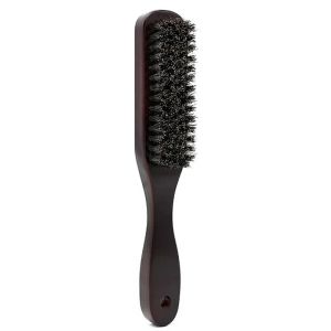 1PC Wood Handle Boar Bristle Cleaning Brush Hairdressing Beard Brush Anti Static Barber Hair Styling Comb Shaving Tools for Men