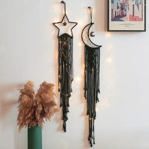Wandteppiche Nordic Star Moon Makrame Traumfänger Tapisserie Wand hängende handgewebte Heimdekoration Kunst Quasten Wohnung Schlafsaal Dekor
