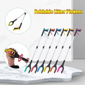 1Pc 32 Inch Foldable Gripper Extender Hand Tools Litter Reachers Pickers Collapsible Garbage Grabber Pick Up Tools