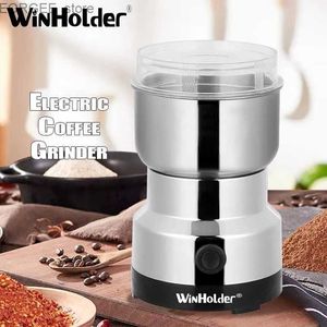 Coffee Makers Winholder stainless steel 110V electric coffee bean grinder nut seed herb grinding spice grinding mixer Y240403