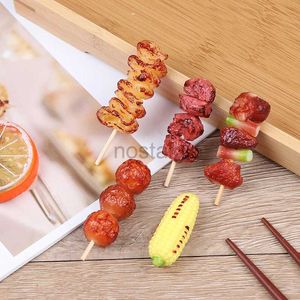 Kitchens Play Food 1pc Mini Pretend Play Food Toy Simulation BBQ Miniature For Doll House Kitchen Decoration Crafts Toys For Children 2443