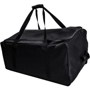 Golf Push Cart Bag 3 Wheel Folding Carry Bag Curts Cover Protector Black Extra-Large Capacity Cover Collapsible 240401