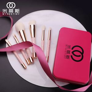 MyDestiny Make Up BrushesSmall magnet Series Cosmetic Brush Travelling set6Pcs Synthetic Hair Portable Beginner Makeup Brushes 240403