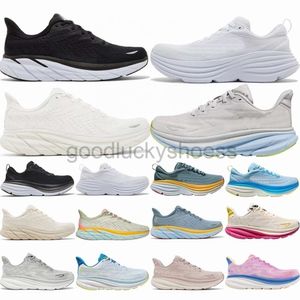 2024 CLIFTON 9 8 BONDI 8 Womens Running Shoes عرضية أبيض أبيض أسود ساحلي سماء نابضة بالحياة البرتقالية المقلدة من رمال مُدرب أحذية رياضية كبيرة الحجم 13 47 46