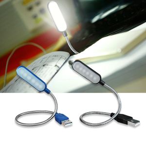 LED USB Reading Lamp Light Flexible Goosenhals USB Light för anteckningsbok bärbar dator, PowerBank