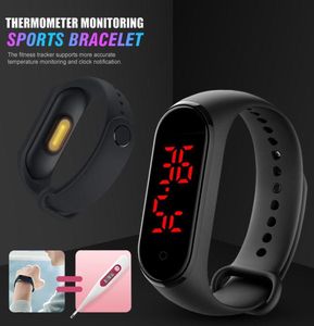 V8 Körper Temperatur Smart Uhr Armband Display Uhr Zeit Stunden Für Männer Frauen Kinder Tracker Elektronik Armband Zubehör5022145