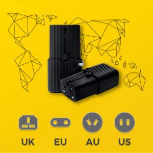 Narzędzia 1PC Evo Universal Travel Plug Adapter 2 USB Port World Travel AC AC Adapter Au Us UK UE Adapter Konwerter UE ładowarka USB