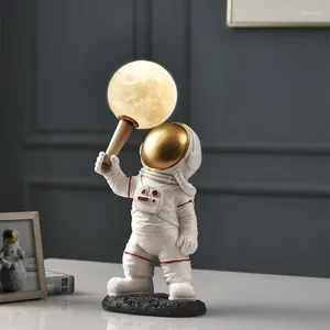 Lampade da tavolo decorazione piccola lampada notturna al capezzale della camera da letto nordica 3d moon astronauta