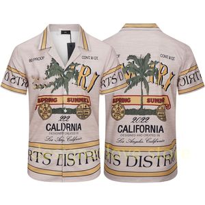 Designer Mens camisa botão Up Graphic Camisetas Principal Top Impressão Hawaii Moletom Selto Mulheres Botões de Praia de Basta