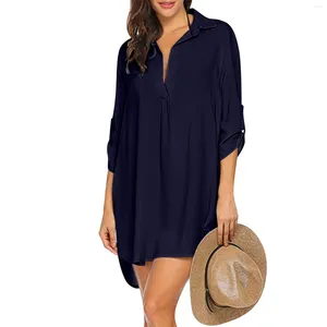 Abiti casual Donne camicia da spiaggia Abito Fashi