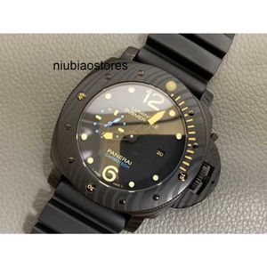 Mekaniska lyxklockor för herrklocka Automatisk safirspegel 47mm 13mm Importerat gummi Watchband varumärke Italien Sport armbandsur MXKP