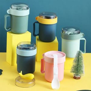 500 ml di pranzo alimentari portatile alimenti termoin isolati a tazza per la colazione a prova di perdite latte per latte thermos bottiglia con cucchiaio