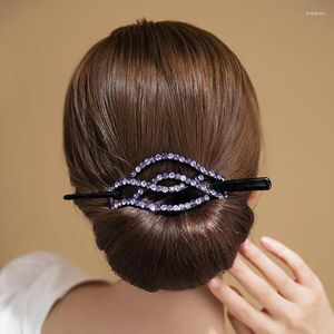 Hair Clips Sticks Rhinestone Hairpins Vintage Crystal Barrettes Bun Women Fashion Accessories Hairbands