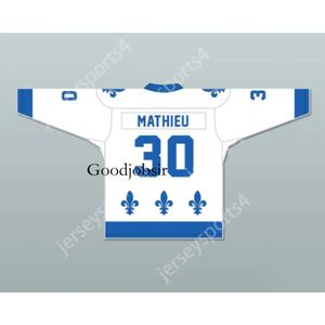 GDSIR Custom Michel Mathieu 30 Le National de Quebec Hockey Jersey-Lance et compte new top ed s-m-l-xl-xxl-3xl-4xl-5xl-6xl