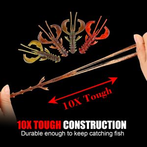 Spinpoler Agile Shrimp Soft Bait TPE/TPR Floating Salted Scented Fishing Lure 65mm Lobster Craw Creature Rubber UV Lighting Bass