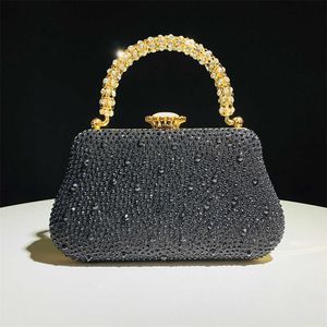 2024 Yeni zarif küçük çanta yüksek lüks sıcak elmas ziyafet ünlü bayanlar elbise qipao 240403