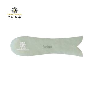 Massageboenar Rocks Gua Sha Face Massager Guasha Tool för att förbättra blodcirkulationen Green Jade Gua-Sha Stone Scarper Facial Scraping Form Board 240403