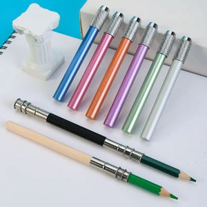 Pencils 10Pcs Adjustable Dual Head /Single Head Pencil Extender Holder Sketch school Painting Art Write Tool for Writing metal color rod