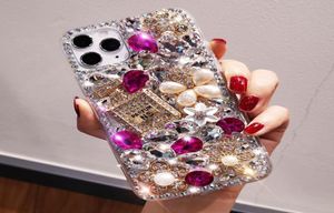 Luxo popular caso de telefone para iphonex xs xr xsmax iphone7 8plus iphone11 promax garrafa perfume cristal diamante designer telefone shel4517342