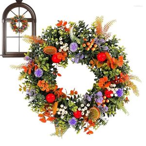 Decorative Flowers Spring Door Wreath Front Decorations Summer With Berries And Leaves For Porch Home Wall Supplies