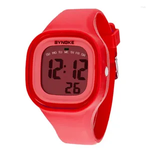 Zegarek na rękę cofnięte zegarki dla mężczyzn Dziewczyna Kid Wrist Digital Light Women Boy Silikon Sport Rd Watch Women's