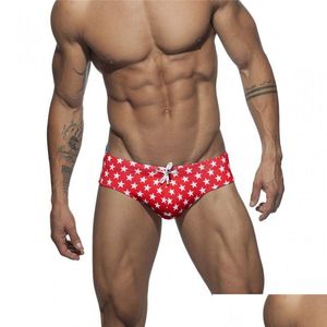 Mens Swimwear Print Swimsuit Y Trunks Triangle Swimming Briefs Brave Person Low Waist Bathing Suit Fashion Shorts Pants Drop Delivery Dhpjb