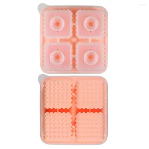 Baking Moulds Ice Ball Maker Silicone Cube Tray Set For Summer Cocktails Whiskey 4 Cavities Easy Release Food Refrigerator Making