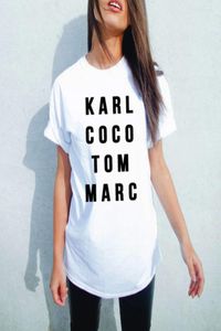 Summer Men Women Black Karl Coco Tom Marc Aman T Shirt Woman Tee Fashion Tops Street Hippie Punk Men Womens Tshirts2374455