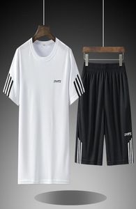 Tracksuit Summer Casual Wide Running Fitness Crew ne Short Sleeve Shorts Breattable Sweat Absorbering Ball Suit Men039s wear2642530