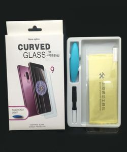 3D Curved Full Glue Tempered Glass Screen Protector Case For Samsung Galaxy S20 Note20 S9 S8 Plus note 10 Note8 S21 ultra Adhesive9643644