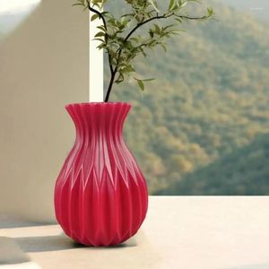 Vase Fiower Art Nordic Hydroponic Vase Fine Workmanship Modern Destop装飾アンチフォールプラスチック製の植木鉢結婚式の装飾