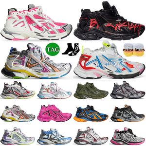 Classic Runner 7 7,5 Тушеная обувь Balengiagas Women Men Men Designer Sneakers Black White Graffiti Platform Luxury Tennis Foam Runners Loafers Trainers Dhgate Большой размер 46