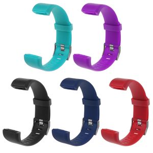 Neues Armbandband -Gurt Ersatz Silikon Smart Watch Bracelet Watchband für ID115 Plus Schrittzähler Smart Watch Accessoires