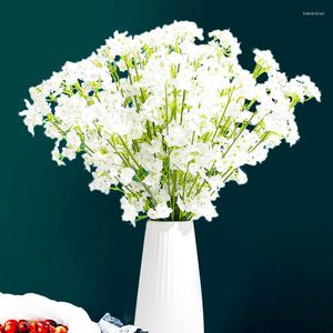 Decorative Flowers Artificial Gypsophila Hydrangea Moth Orchid Fake Baby Breath With Stem DIY Floral Arrangement Wedding Home Decorations