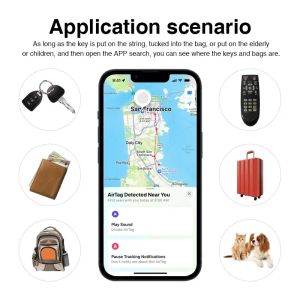 GPS Locator är lämplig för Apple Hitta min app för att spåra förlorade nycklar, plånböcker, bagage, katter och hundar (endast iOS) ipx7 vattentät