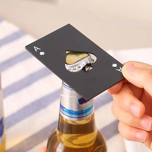 Yenilik Şişe Açıcı Bir Poker Oyun Kartı Ace Bira Açıcı Şişeleri Çubuklar İçin Kaplamalı Parti Restoran Araç Hediyesi